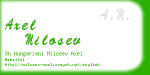 axel milosev business card